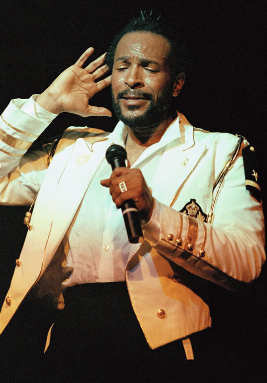 O rei do soul Marvin Gaye 11 meses antes de sua morte. AP Photo/Nancy Kaye.