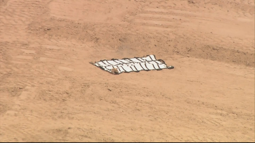 Local onde ossos humanos foram encontrados no início de julho de 2018. Foto: CBS.